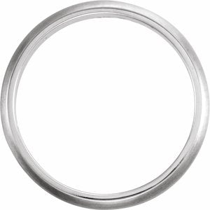 14K White 5 mm Grooved Band with Brush Finish Size 9 - BN & CO JEWELRY