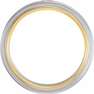 14K White & Yellow .025 CT Natural Diamond Edge Band Size 11 - BN & CO JEWELRY