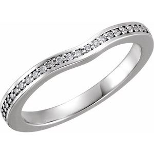 Platinum 1/10 CTW Natural Diamond Band - BN & CO JEWELRY