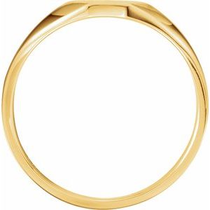 14K Yellow 9x7 mm Octagon Signet Ring - BN & CO JEWELRY