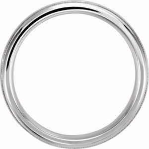Sterling Silver 5 mm Half Round Band with MilSize 8 - BN & CO JEWELRY
