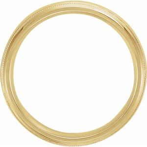 14K Yellow 6 mm Half Round Band with Milgrain Size 10 - BN & CO JEWELRY