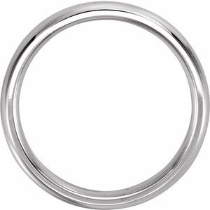 14K White 5 mm Half Round Band with Milgrain Center Size 8 - BN & CO JEWELRY