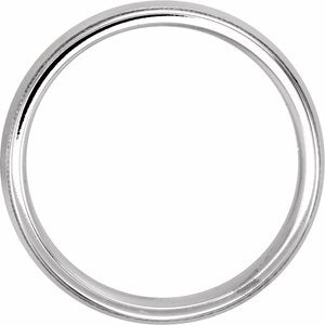 14K White 6 mm Knife-Edge Band with Milgrain Size 10 - BN & CO JEWELRY