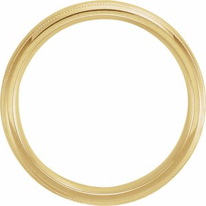 14K Yellow 4 mm Half Round Band with Milgrain Size 9 - BN & CO JEWELRY