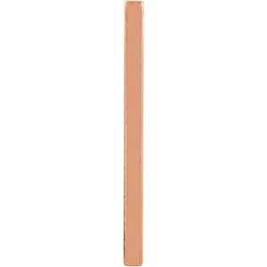 14K Rose 29.7x2.2 mm Bar Pendant - BN & CO JEWELRY