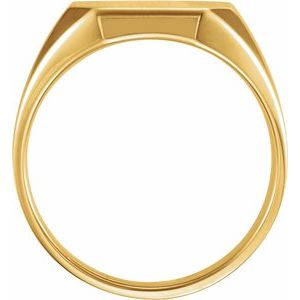 14K Yellow 16x14 mm Octagon Signet Ring - BN & CO JEWELRY