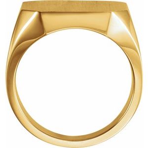 14K Yellow 20x18 mm Octagon Signet Ring - BN & CO JEWELRY