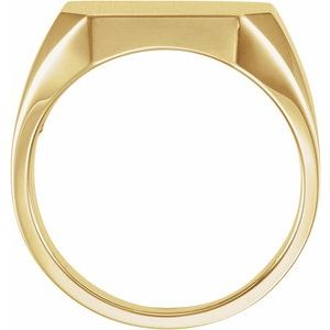 14K Yellow 18x16 mm Octagon Signet Ring - BN & CO JEWELRY