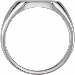 14K White 11 mm Square Signet Ring - BN & CO JEWELRY