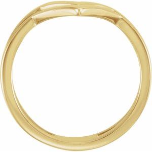 14K Yellow Double Row "V" Ring - BN & CO JEWELRY