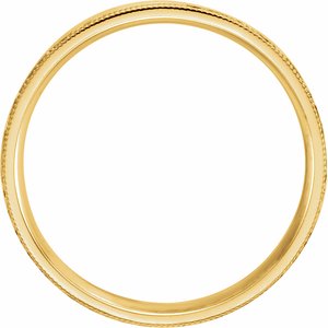 14K Yellow 5 mm Flat Band with Hammered Texture & Milgrain Size 9 - BN & CO JEWELRY