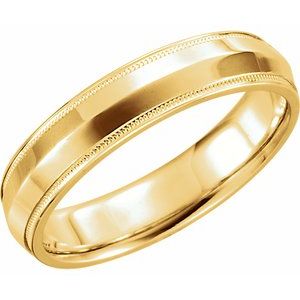 14K Yellow 5 mm Knife-Edge Band with Milgrain Size 11 - BN & CO JEWELRY