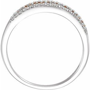 14K White & 14K Rose Gold Plated 1/4 CTW Natural Diamond Ring - BN & CO JEWELRY