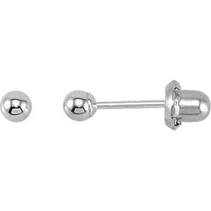 14K White Gold-Plated 14K Yellow Gold Ball Stud Piercing Earrings - BN & CO JEWELRY
