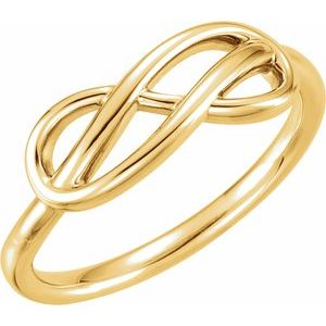 14K Yellow Double Infinity-Inspired Ring - BN & CO JEWELRY