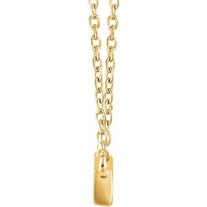 14K Yellow 1/2 CTW Natural Diamond Baguette Bar 16-18" Necklace - BN & CO JEWELRY