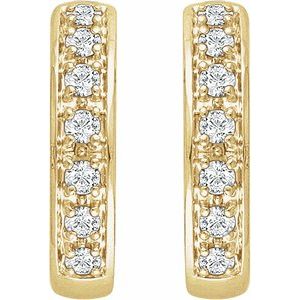 14K Yellow 1/3 CTW Natural Diamond Huggie Earrings - BN & CO JEWELRY