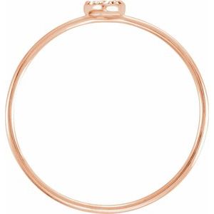 14K Rose .03 CTW Natural Diamond Petite Heart Cluster Ring - BN & CO JEWELRY