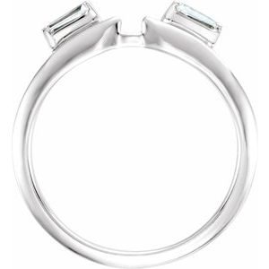 14K White 1/8 CTW Natural Diamond Wrap Style Enhancer - BN & CO JEWELRY