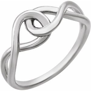 14K White Infinity-Inspired Knot Design Ring - BN & CO JEWELRY