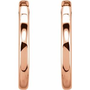 14K Rose 34.2 mm Hinged Hoop Earrings - BN & CO JEWELRY