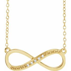 14K Yellow .025 CTW Natural Diamond 16-18" Necklace - BN & CO JEWELRY