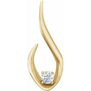 14K Yellow 1/10 CTW Natural Diamond Freeform Pendant - BN & CO JEWELRY