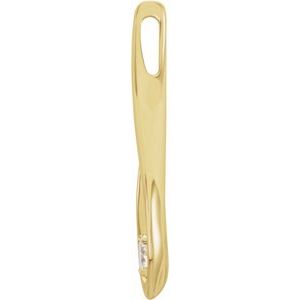14K Yellow 1/10 CTW Natural Diamond Freeform Pendant - BN & CO JEWELRY
