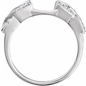 14K White 1/4 CTW Natural Diamond Infinity Ring Guard - BN & CO JEWELRY