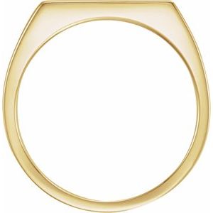 14K Yellow 15x7 mm Rectangle Signet Ring - BN & CO JEWELRY