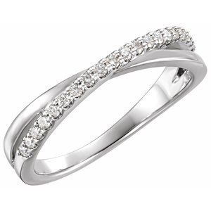 Platinum 1/5 CTW Diamond Criss-Cross Ring - BN & CO JEWELRY