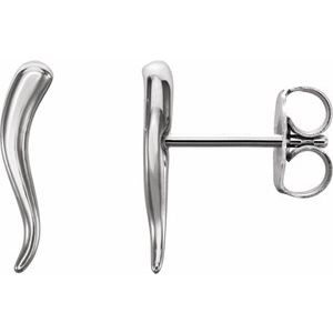 Sterling Silver Horn Earrings - BN & CO JEWELRY