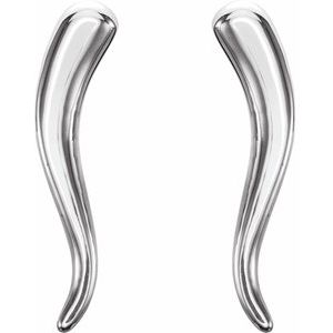 Sterling Silver Horn Earrings - BN & CO JEWELRY