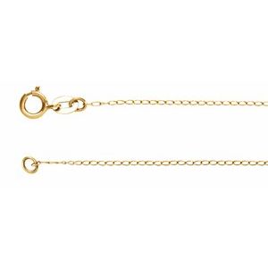 14K Yellow 1 mm Solid Baby Curb 24" Chain - BN & CO JEWELRY