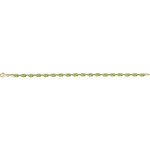 14K Yellow Natural Peridot 7.25" Bracelet - BN & CO JEWELRY