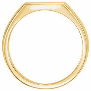 14K Yellow 15x12 mm Rectangle Signet Ring - BN & CO JEWELRY