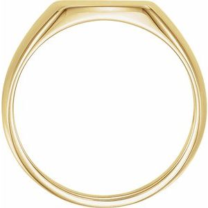 14K Yellow 13x12 mm Rectangle Signet Ring - BN & CO JEWELRY