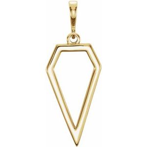 14K Yellow Geometric Pendant - BN & CO JEWELRY