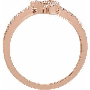 14K Rose 1/6 CTW Natural Diamond Knot Ring - BN & CO JEWELRY