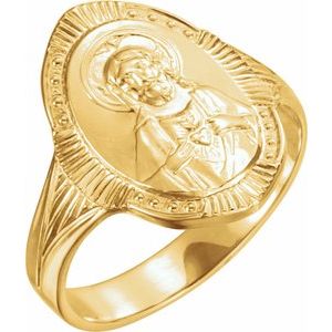 14K Yellow Sacred Heart of Jesus Ring - BN & CO JEWELRY