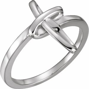 14K White Cross Ring - BN & CO JEWELRY