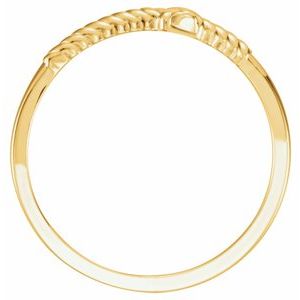 14K Yellow Rope Sideways Cross Ring - BN & CO JEWELRY