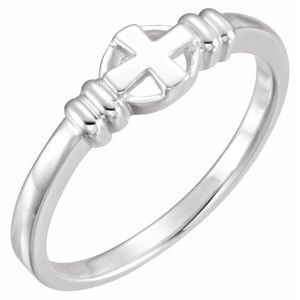 Sterling Silver Cross Chastity Ring - BN & CO JEWELRY
