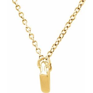 14K Yellow Curvilinear Bar 17.5" Necklace - BN & CO JEWELRY
