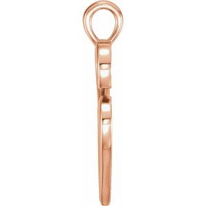 14K Rose Double Heart Pendant - BN & CO JEWELRY