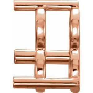 14K Rose 3 mm Round Three-Stone Slide Pendant - BN & CO JEWELRY