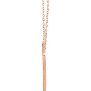14K Rose 1/6 CTW Natural Diamond V 16-18" Necklace - BN & CO JEWELRY