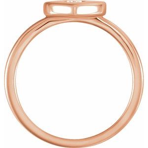 14K Rose .03 CT Natural Diamond Heart Ring - BN & CO JEWELRY