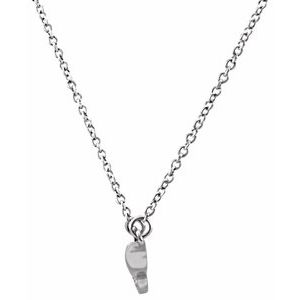 14K White .08 CTW Natural Diamond Bar 17.5" Necklace - BN & CO JEWELRY